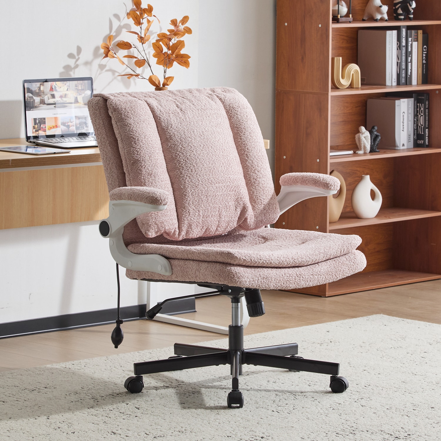 Ergonomic Office Chair With Airbag Lumbar Support And Flip Armrests_voghion.com